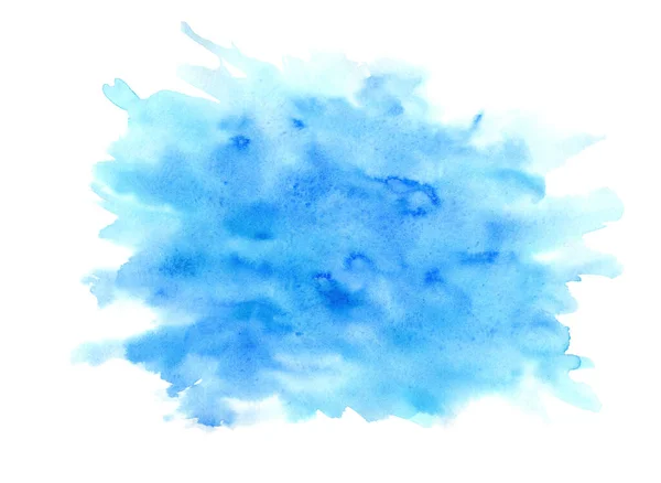 Blob aquarelle bleu texturé brillant et turquoise — Photo