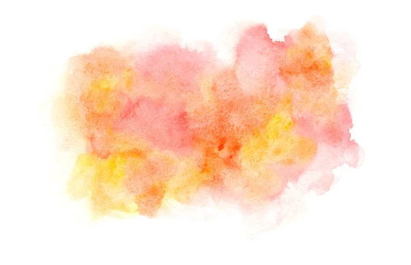 Bright expressive red and orange watercolor blob — Zdjęcie stockowe