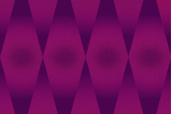 Deep pink komische achtergrond met driehoek halftoon — Stockvector