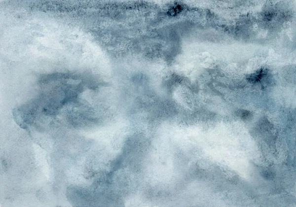 Dramatique fond d'aquarelle bleu foncé et gris — Photo