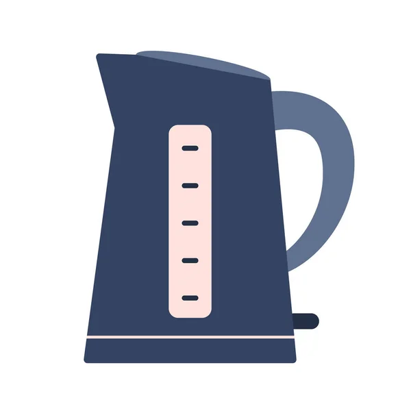 Flaches Wasserkocher-Symbol, Küchengerät — Stockvektor