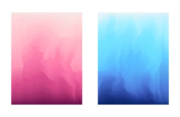 Abstrakte Farbverläufe blaue und rosa Hintergründe — Stockvektor