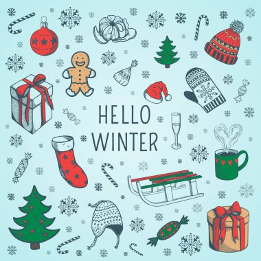 Hoşgeldin kış arka plan.