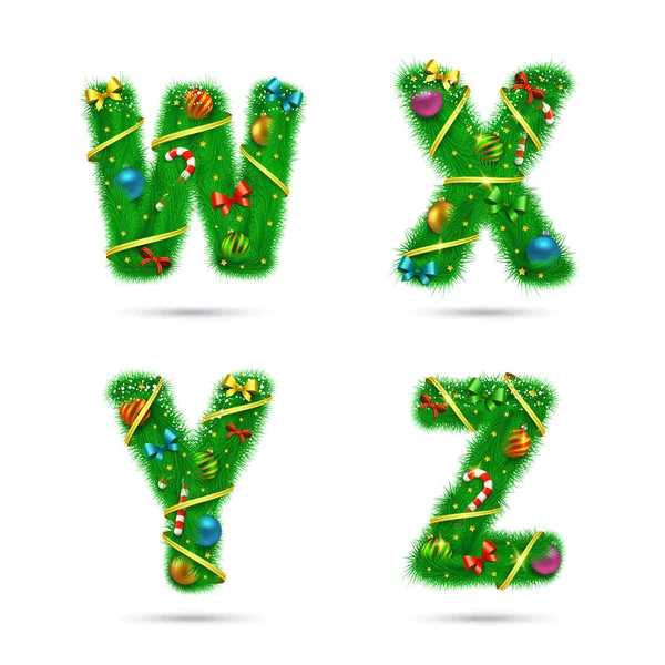 Köknar ağacı yazı harfleri.