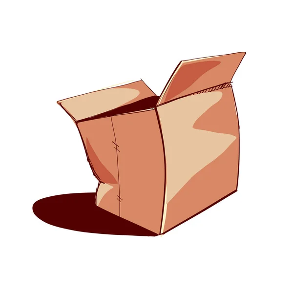 Otevřené papírové krabice. — Stockový vektor