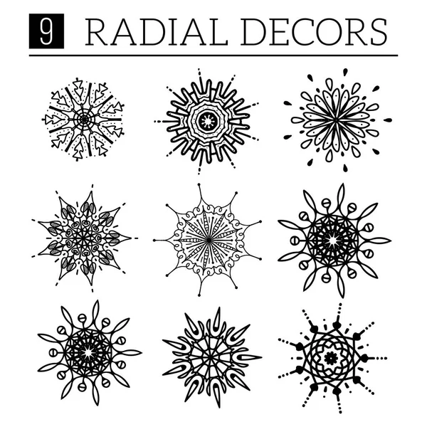 Decorative snowflakes collection. — Stock Vector
