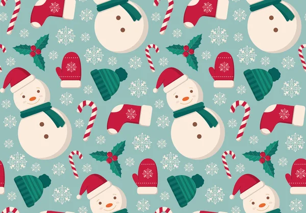 Winter objects seamless pattern. — Stock Vector