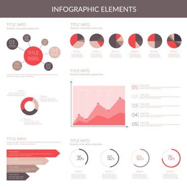 Infographic öğeleri kümesi.