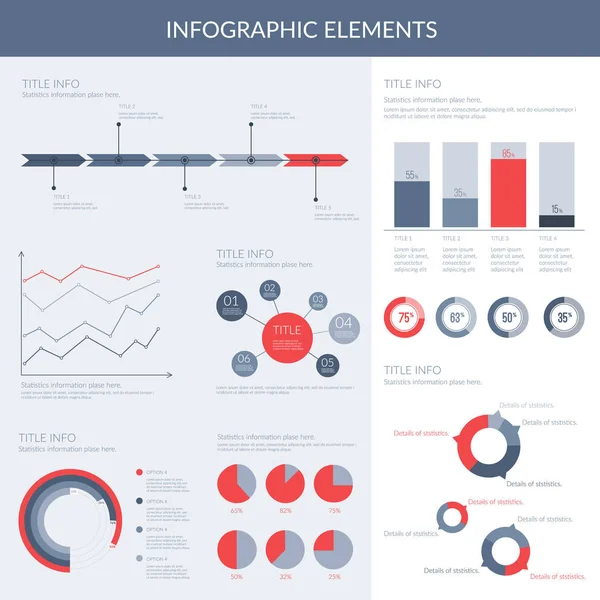 Set di elementi infografici . — Vettoriale Stock
