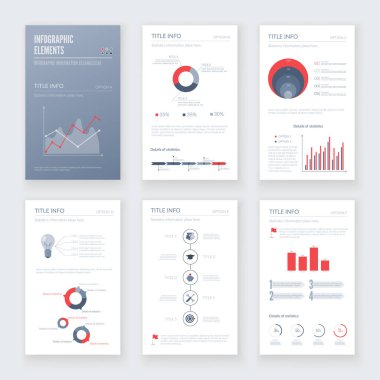 Infographic öğeleri kümesi.