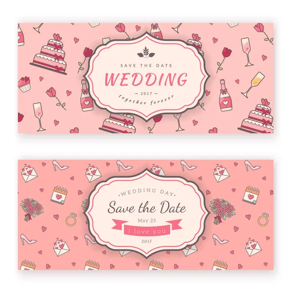 Wedding banner template. — Stock Vector