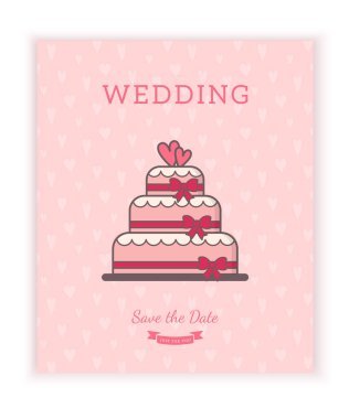 Düğün kartı şablonu.