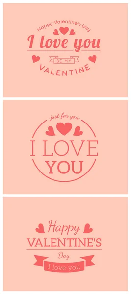 St. Valentine card template. — Stock Vector