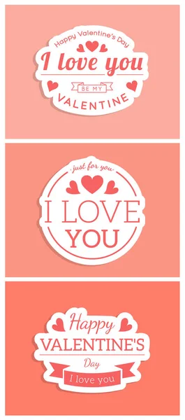 St. Valentine card template. — Stock Vector