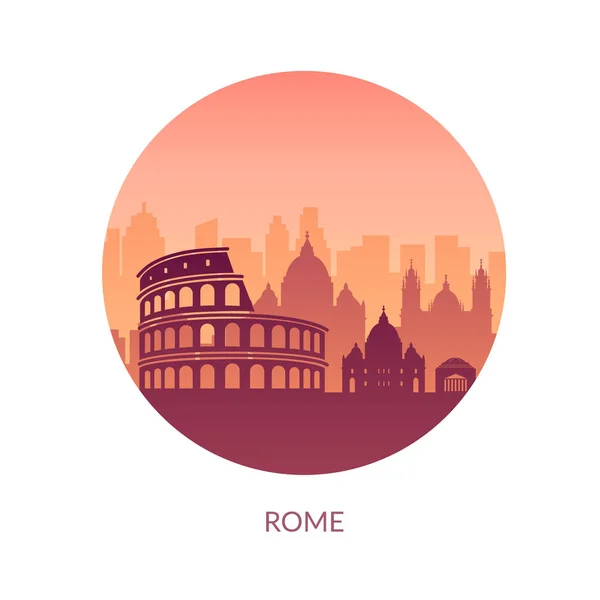 Famoso paisaje de ciudad en color . — Vector de stock