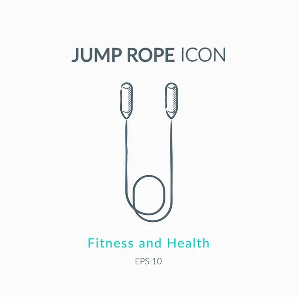 Jump rope ikon elszigetelt fehér. — Stock Vector