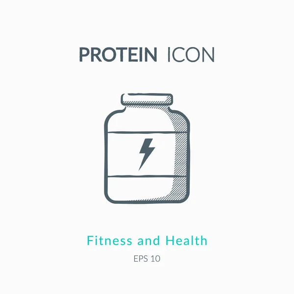 Sport nutrition icon isolated on white. — Stock Vector