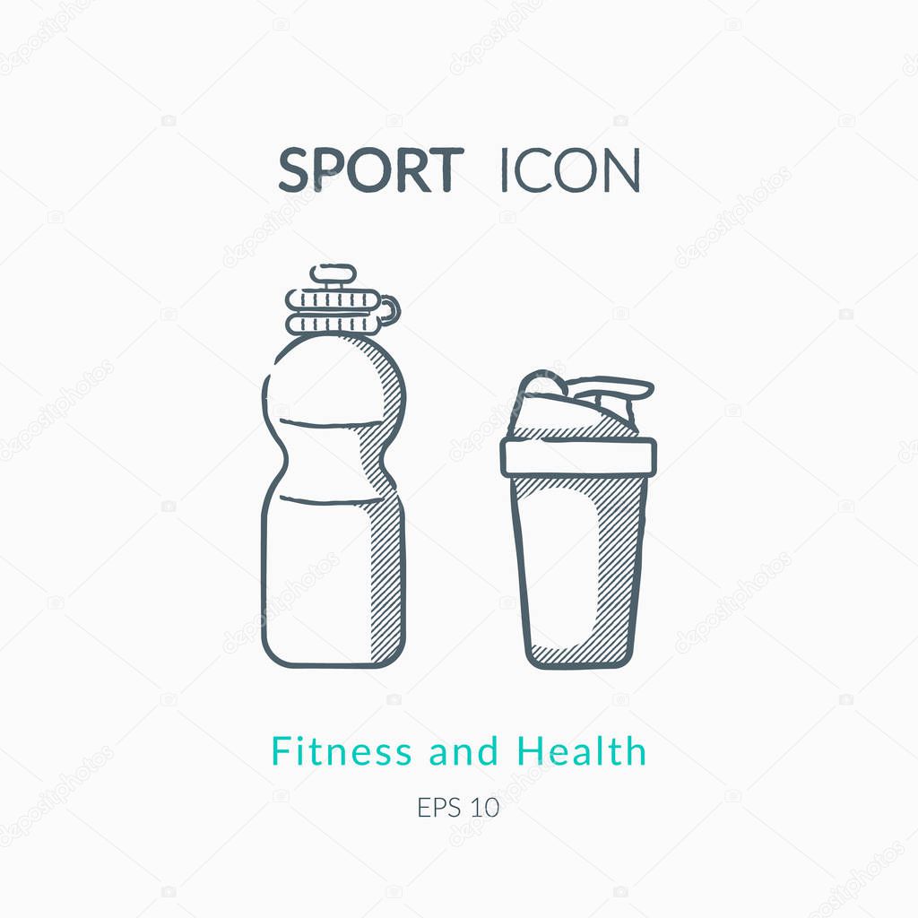 Sports equipment vector logo. Modern pictogram for web graphics