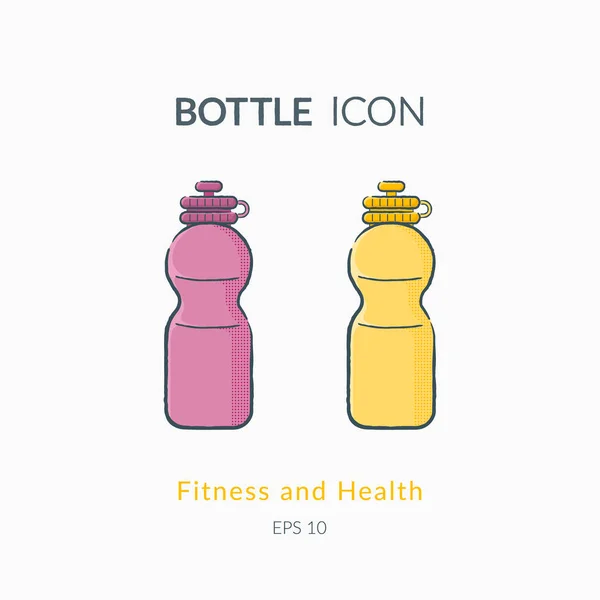 Icono de la botella de deporte aislado en blanco . — Vector de stock