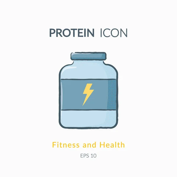 Sport nutrition icon isolated on white. — Stock Vector