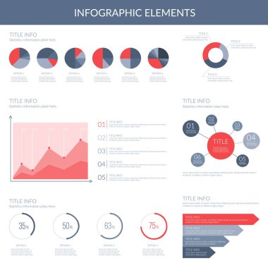 Infographic öğeleri kümesi.