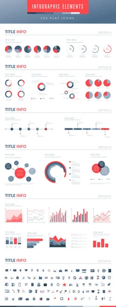 Conjunto de elementos infográficos . — Vetor de Stock