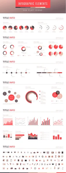 Conjunto de elementos infográficos . — Vetor de Stock