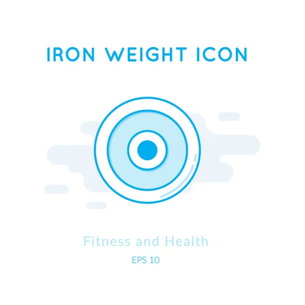 Icona di peso ferro isolato su bianco . — Vettoriale Stock