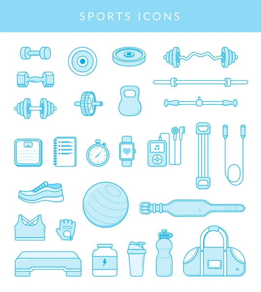 Sport icons isolated on white. — Stock Vector
