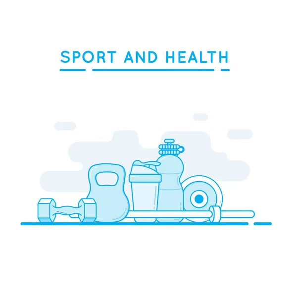 Sport e fitness background . — Vettoriale Stock