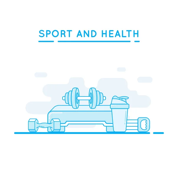 Спорт и фитнес фон . — стоковый вектор