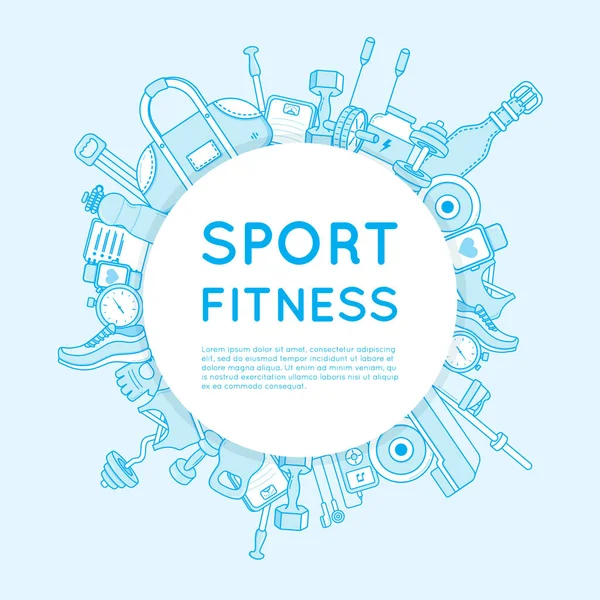 Sport e fitness background . — Vettoriale Stock