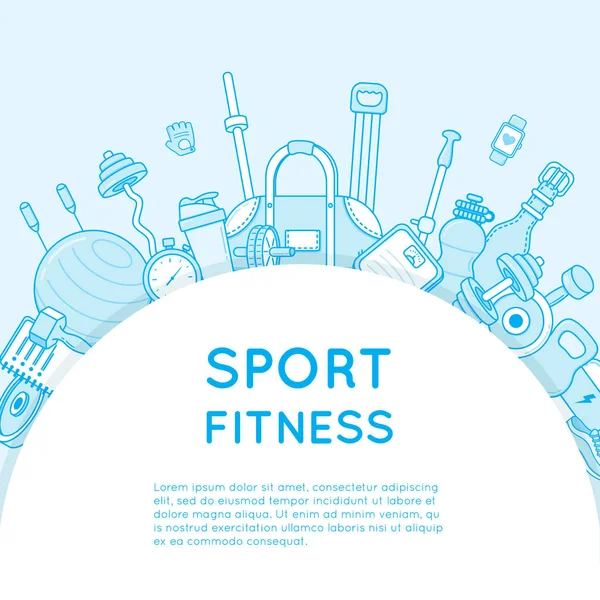 Sport et fitness fond . — Image vectorielle