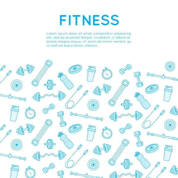 Sport e fitness background . — Vettoriale Stock