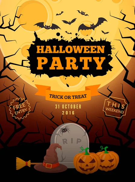 Cadı şapka ve besom mezarı üzerinde.