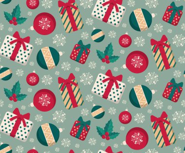 Mevcut kutuları ve oyuncaklar seamless modeli.