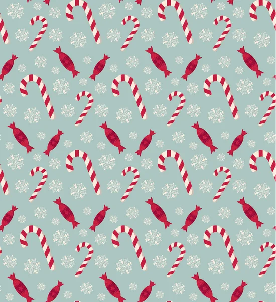 Christmas candies seamless pattern. — Stock Vector
