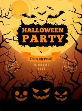 Korkunç kabaklar ve dolunay.