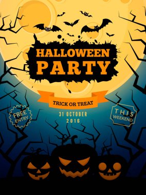 Korkunç kabaklar ve dolunay.