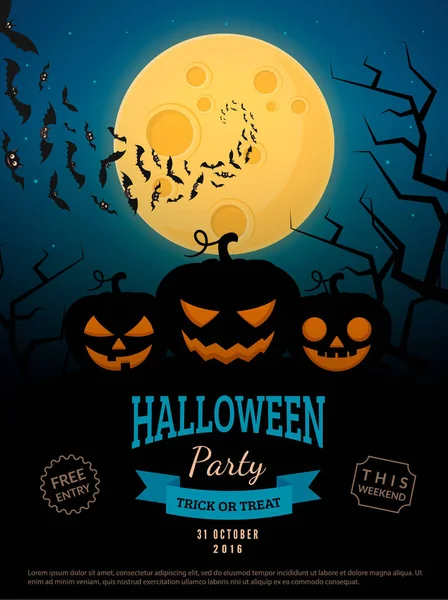 Korkunç kabaklar ve dolunay.