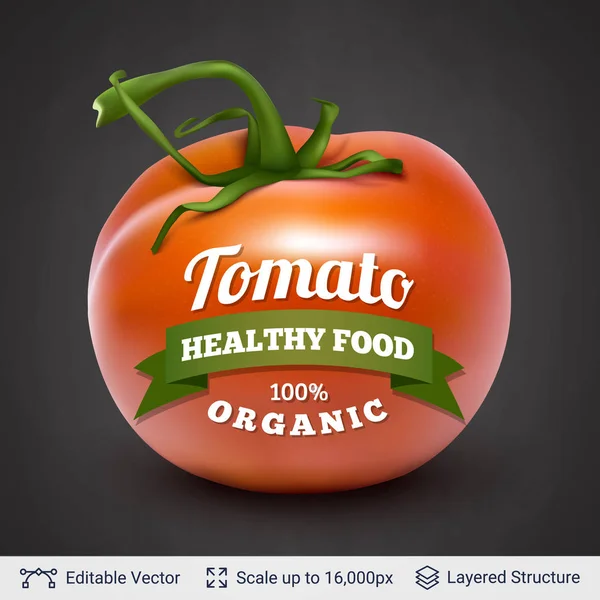 Tomato and text. — Stock Vector