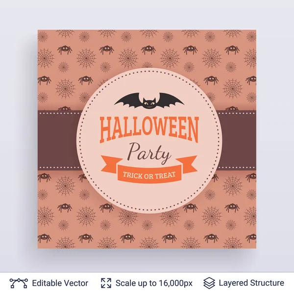 Cartel de fiesta de Halloween. — Vector de stock