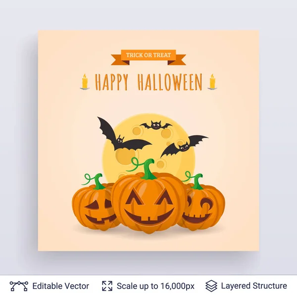 Cartel de fiesta de Halloween. — Vector de stock