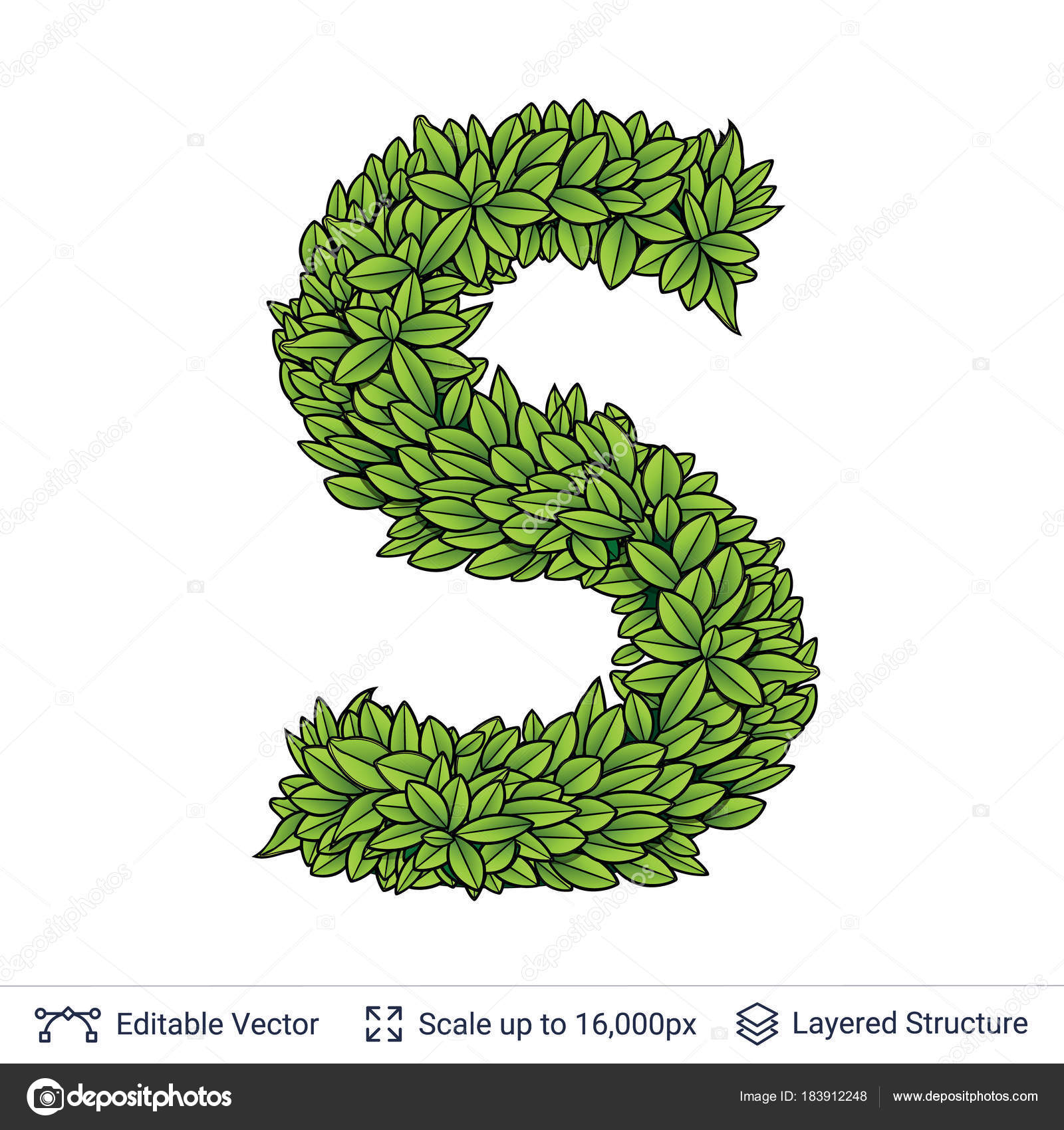 Lettre S Symbole De Feuilles Vertes Image Vectorielle Par Chuhail C Illustration Lettre S Symbole De Feuilles Vertes Image Vectorielle Par Chuhail C Illustration