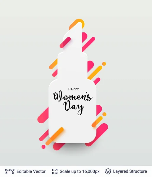 Greeting card for International Womens Day. — Stock Vector