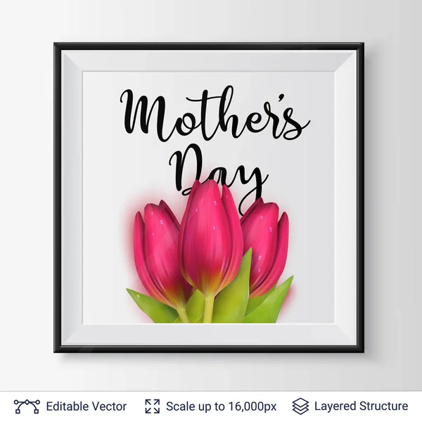 Anneler Günü tebrik kartı şablonu. — Stok Vektör