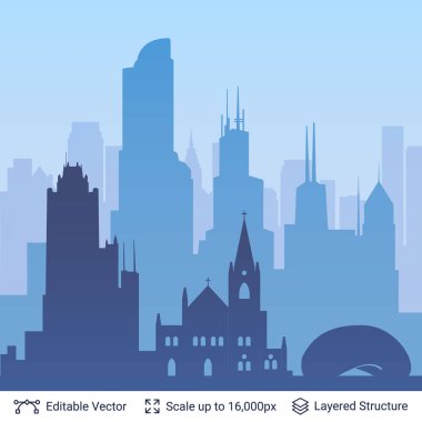 Chicago ünlü city scape.