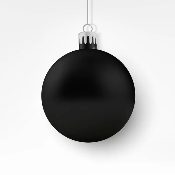 Ρεαλιστικό γυαλιστερό παιχνίδι μπάλα για έλατο χριστουγεννιάτικο δέντρο. — Διανυσματικό Αρχείο