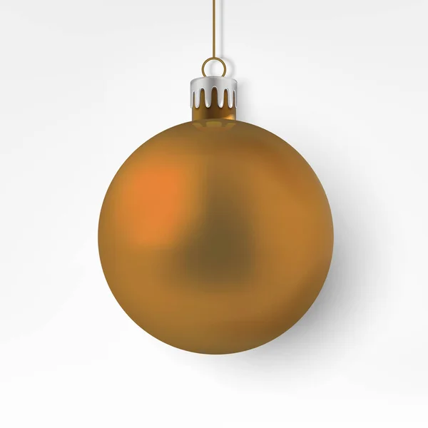 Realistické lesklé hračka míč pro vánoční jedle. — Stockový vektor