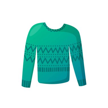 Ilık örülmüş kazak beyazda izole edilmiş..